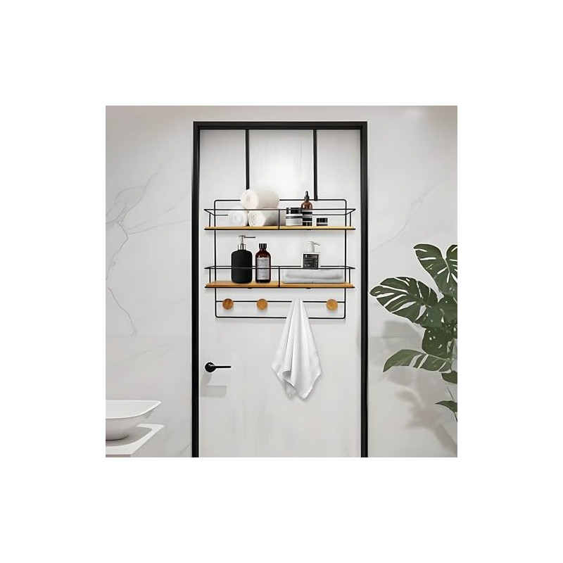 SDZOREN Over-the-Door Shower Caddy, Large Rustproof Hanging Bathroom Organizer with