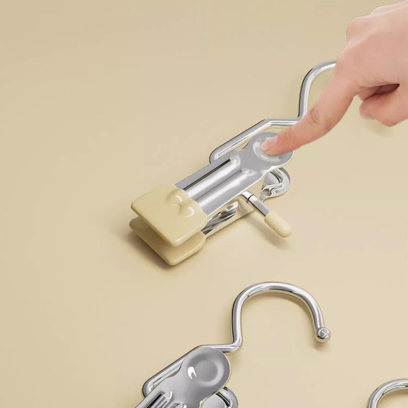 Set of 5 Household Non-marking Stainless Steel Multi Hooks Storage
