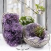 Nupuyai Nupuyai Natural Amethyst Crystal Quartz Cluster, Mineral Geode Druzy