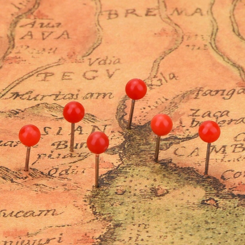 HUAZIZ Pack of 400 Map Nail Push Pins, Round Head
