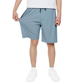 CAMLAKEE Sports Shorts Boys Shorts Children's Shorts Summer Quick-Drying Children's Shorts, Beige grey blue