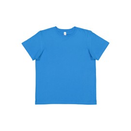 LAT Youth 100% Cotton Jersey Crew Neck Short Sleeve Tee, Cobalt, Small