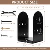 6 Pack 4 x 4 Post Base Bracket, Carbon Steel