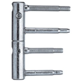 Gedotec Türbänder 3-DIM Zargenbänder Haustür-Scharnier Holz Einbohrband 2-teilig | Rollen ø 20 mm | Bolzen 65 mm | Bandhöhe 112 mm | Stahl verzinkt | 11R 20-000 | 1 Stück - Türscharnier Eingangstür