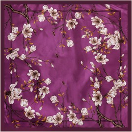FAIRYGATE Bandana Damen Kopftuch Quadrates Bedrucktes Halstuch Satin Seidentuch Schal 90 x 90 cm 77019