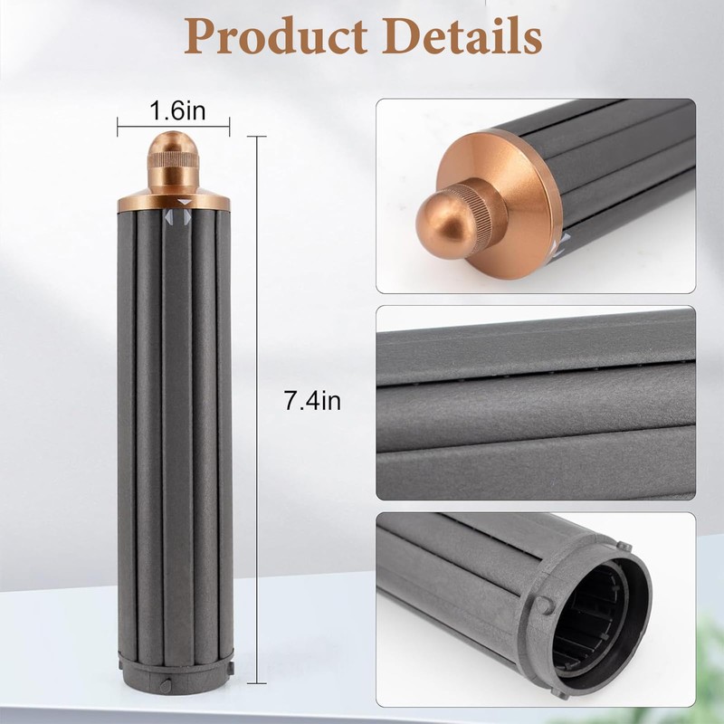 40mm/1.6inch Long Curling Barrels Attachments for Dyson Airwrap Styler, Hair