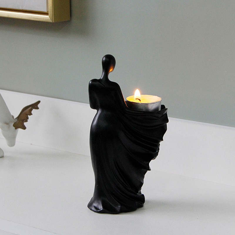 Figures Candle Holder Handmade Literary Female Form Stable Base Realistic