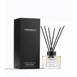 Homewarmthco Flame of Eden Oud Reed Diffuser Set - Luxury Fragrance Reed Diffusers for Home, Office & Bathroom Décor - Long-Lasting Scent with Non-Toxic Oils (5.63 oz)