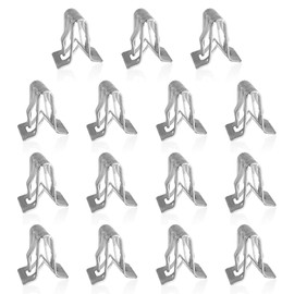 Neferta Pack-15 Car Interior Center Console Instrument Panel Fastening Buckle, Lift Gate Trim Finish Panel Retainer, A-Pillar U-Shaped Decorative Fastener Scuff Plate Clip, Universal for Car (Silver)