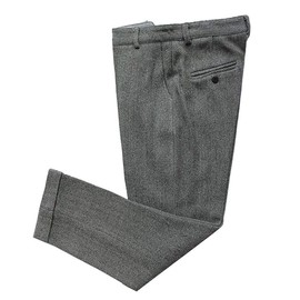 Solove-Suit Mens Vintage Tweed Dress Pants Herringbone Pattern Trousers Regular Fit Business Suit Pants(Grey,32W30L), 32W x 30L