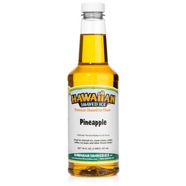 Hawaiian Shaved Ice Syrup, Pineapple, Pint