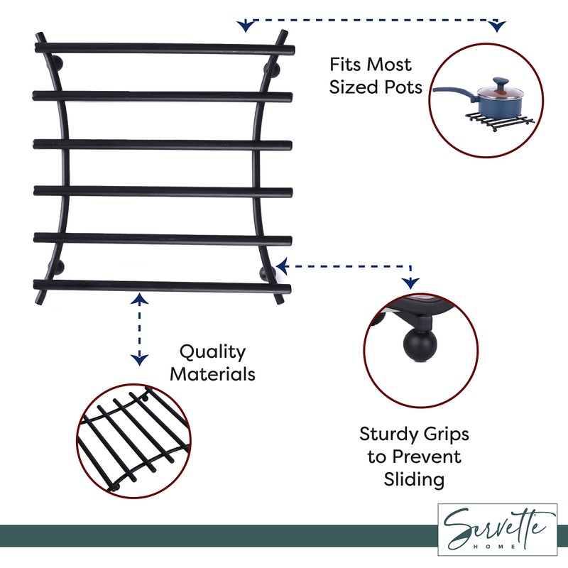 Black Powder Coated Trivet