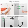 Hion Curtain Holdbacks Black 2pcs, Curtain Tiebacks Wall Mounted Curtain