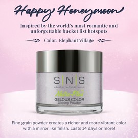 SNS Nail Dip Powder, Gelous Color Dipping Powder - Elephant Village (Purple/Lavender, Cream) - Long-Lasting Dip Nail Color Dip Nail Color Lasts 14 Days - Low Odor & No UV Lamp Needed - 1.5 Oz