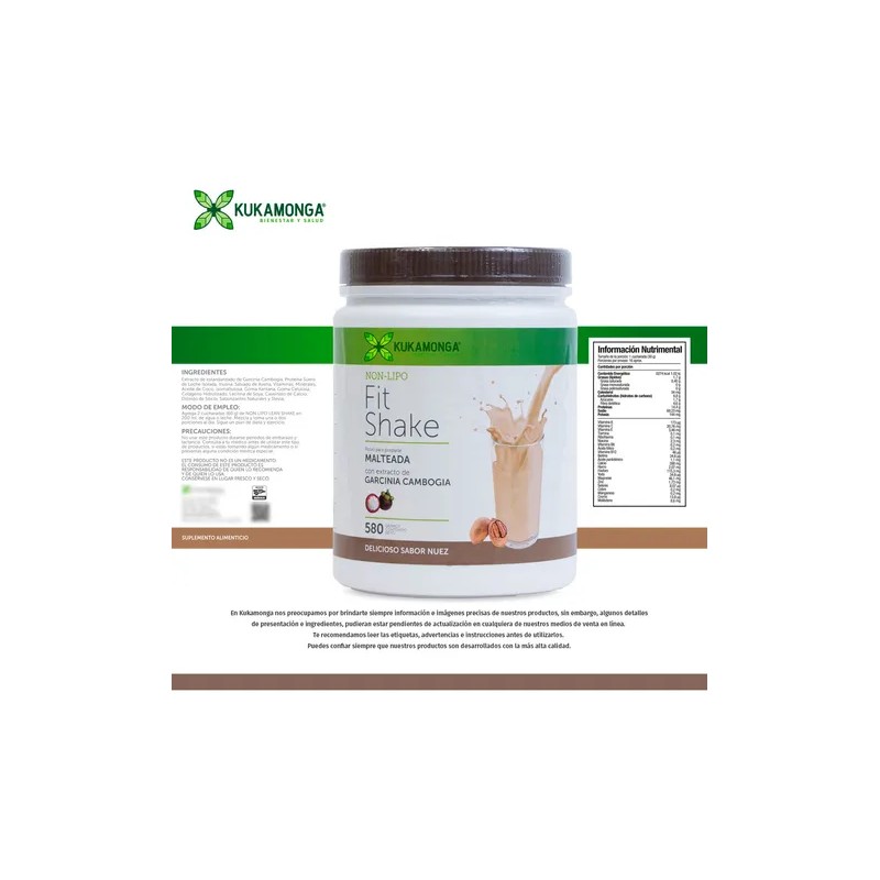 Non Lipo Fit Shake – 580 g | Sabor Nuez