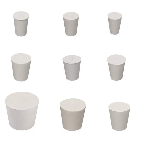 Heatigo Solid Rubber Plugs, 18 Pieces, White, Solid Rubber Plugs,