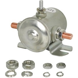 XYZIL 12V 3 Terminal Solenoid Relay Compatible with Cole Hersee 24106 24106BX SPST Continuous Grounded SPST 80A Max 200A