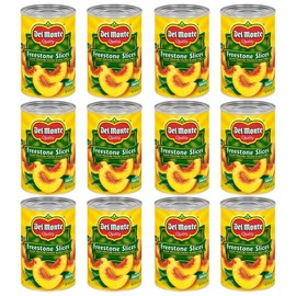 Del Monte Canned Sliced Freestone Peaches in Heavy Syrup, 15.25 oz Can (Pack of 12)