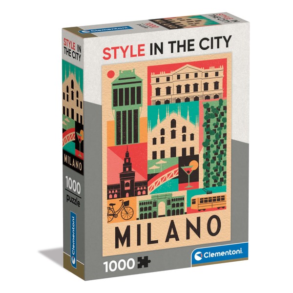 Clementoni Milan Puzzle 1000 Pieces Adults - Italy Puzzle Adults