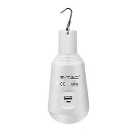 Lampadina VT-2417 LED Bulb 7 W A65 E27 3-in-1 Emergenza with Pendello Solar V-TAC