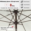ABCCANOPY 9ft Scalloped Patio Umbrella, Outdoor Table Umbrella with Tilt