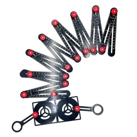 Lyshujli Multi-Angle Measuring Tool,16-Sided Angle Measurement,Tile Opening Hole Angle Template Tool with Positioning Apertures for Flooring/Woodworking/Tiling, Roofing
