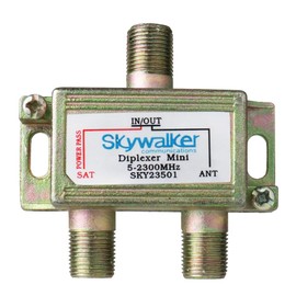 Skywalker 5-2300MHz Mini Diplexer for Off-Air & Satellite Signals (Dish Pro Plus Compatible)