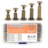 75 Sets Chicago Screws Assorted Kit 5 Sizes Bronze Leather