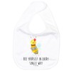 Mr. & Mrs. Panda Organic Baby Bib Bee Flower, White