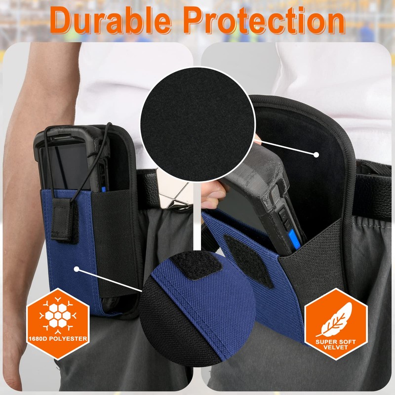Large Scanner Holster, Rugged Vertical Carrying Case Pouch for Zebra