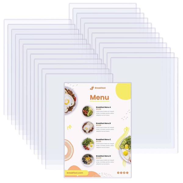 FVIEXE 25PCS Menu Covers 8.5 x 11 Inch, 1 Page