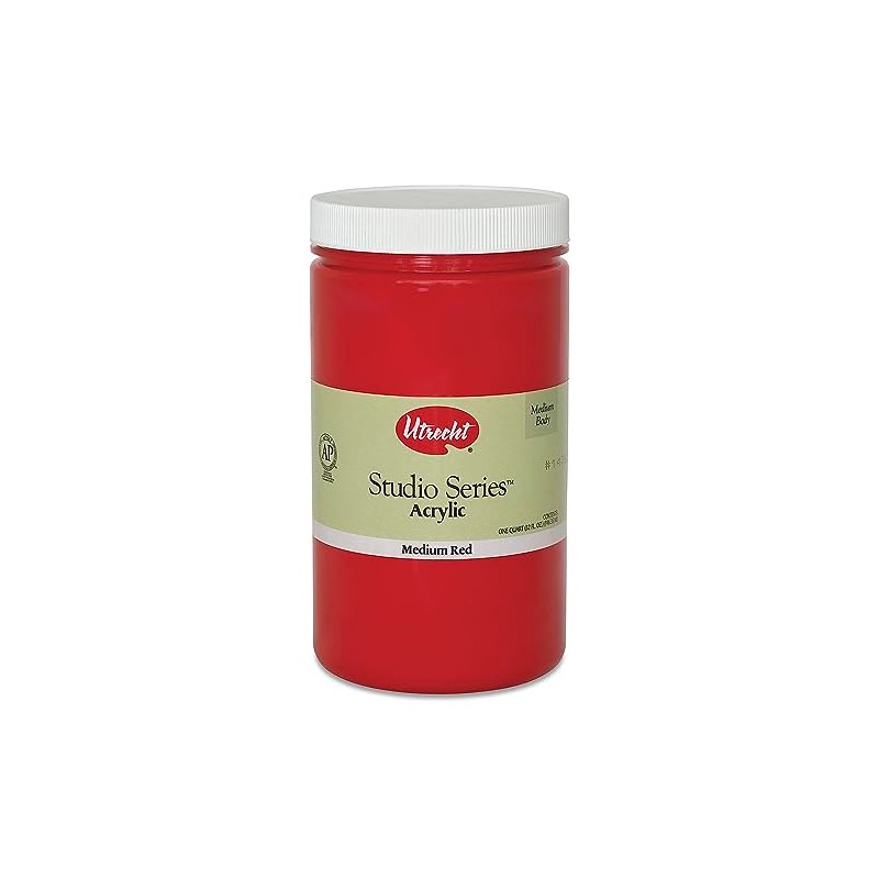Utrecht Studio Series Acrylic Paint - Medium Red, Quart