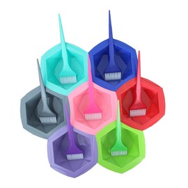 Ipetboom 14pcs Hair Dyeing Bowl Set Brush Hair Coloring Bowls and Brushes for Easy Tinting Washable and Reusable