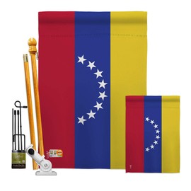 Nationality Venezuela Garden House Flags Kit Regional Nation International World Country Particular Area Small Decorative Gift Yard Banner Double-Sided Made in USA 28 X 40