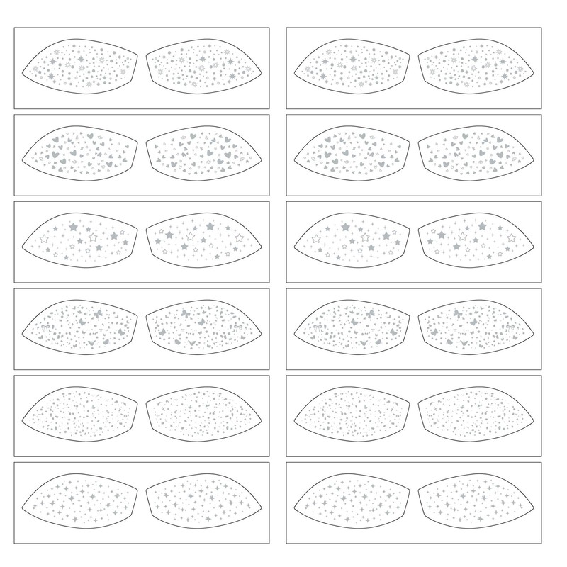 MWOOT Eye Shadow Tattoos, Pack of 12 Eye Makeup Stickers
