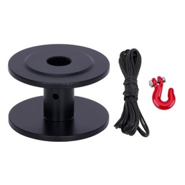 25t Steering Gear Servo Winch Spool Nylon Rope for 1/10 Rc Crawler Car SCX10 Wraith TRX4 Capra VS4-10 LCG Chassis Rescue Tools (20x12mm 3 in 1 Black)