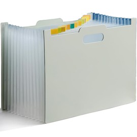 EKEZATA Document Stand, Horizontal A4, 13 Pockets, A4 Document Storage, A4 Document Case, Tabletop Storage, Freestanding, Telescopic