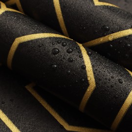 Safiyya Contact Paper Geometric Wallpaper Gold and Black Contact Paper Textured Wallpaper Self Adhesive Removable Wallpaper for Walls Vinyl Roll 78.7"x17.3"