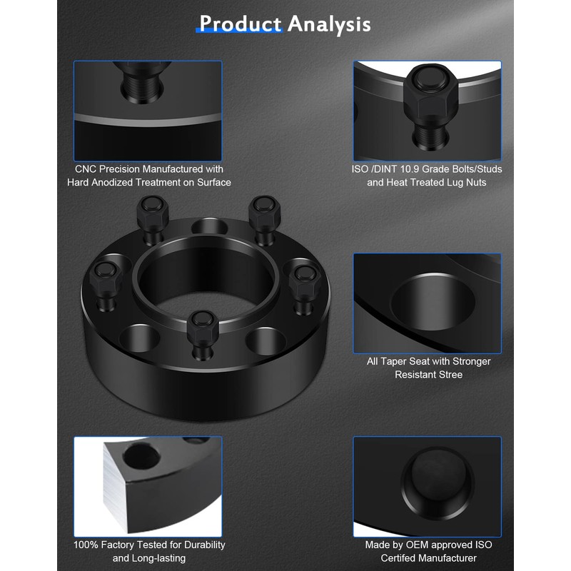 ECCPP 4PCS 5x150mm hubcentric Wheel Spacers 5 Lug 2 inch