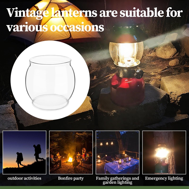LVACODV 10-Pack Lantern Mantles & Glass Globe Replacement, Compatible with