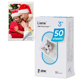 Liene Zink Photo Paper 2x3″ 50 Sheets, Premium Photo Printer Paper w/Adhesive Back, Waterproof, Smudge Proof, Tear Proof, Instant Photo Paper Compatible w/Liene 2x3″ Photo Printer Scrapbook