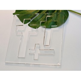 Crosses Router Template,Cross Inlay Acrylic Router Template,Ribbon Template,Woodworking or Craft Template (Model 1)