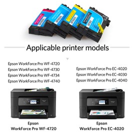 Leize Remanufactured Ink Cartridges for Epson 802XL T802XL T802 802 4-Pack (Black, Cyan, Magenta, Yellow), use for Epson Workforce Pro WF-4720 WF-4730 WF-4734 WF-4740 EC-4020 EC-4030 EC-4040