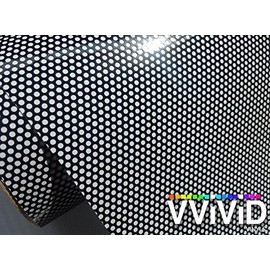 VViViD® One-Way Perforated Black Vinyl Privacy Window Film Adhesive Glass Wrap Roll (25ft x 48 inches)