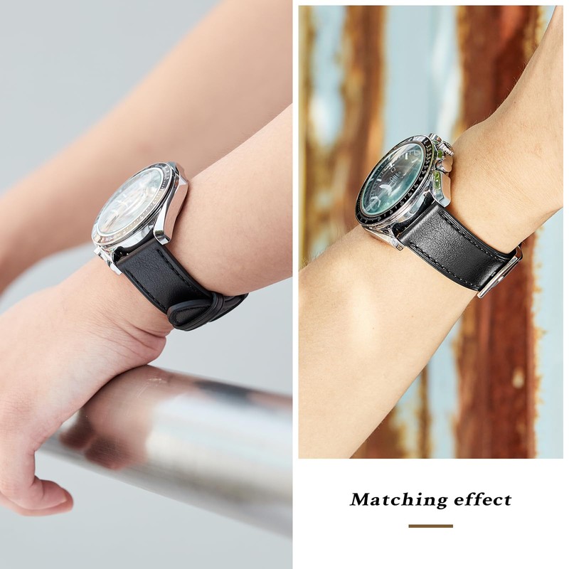 Afany Leather Watch Band 18mm, Quick Release Replacement Watch Strap,
