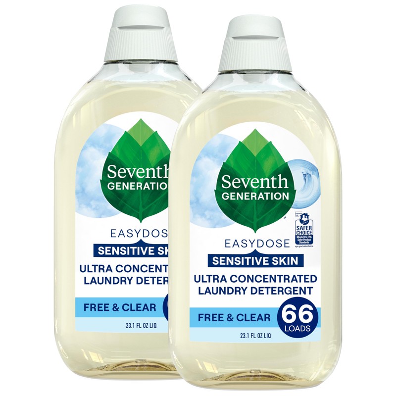 Seventh Generation Laundry Detergent, Ultra Concentrated EasyDose, Free & Clear,