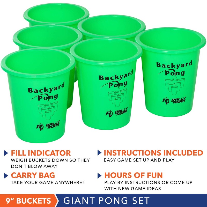 Rally and Roar Jumbo Premium Beer Pong Set - Includes