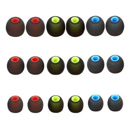 MMYQXI Earbud Replacement Tips Silicone Earbud Tips Earbud Covers Fit for in-Ear Headphones (Inner Hole 3.8mm -5.1mm) Ear Tips Earbud Rubber Tips 9 Pairs S/M/L