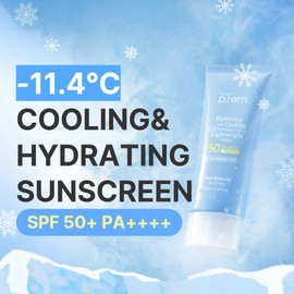 MAKEP:REM MAKE P:REM Hyal Water-Fit Sun Cream, Law-Irritation Hydrating Face & Body Sunscreen, SPF 50+ PA++++, Korean Sunscreen, 3.38 fl.oz., 100ml