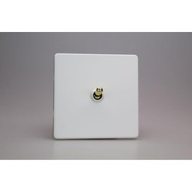 Varilight XDYT1VS.PD Toggle Switch, 10A, 2-Way, Screwless Primed + Brass Insert
